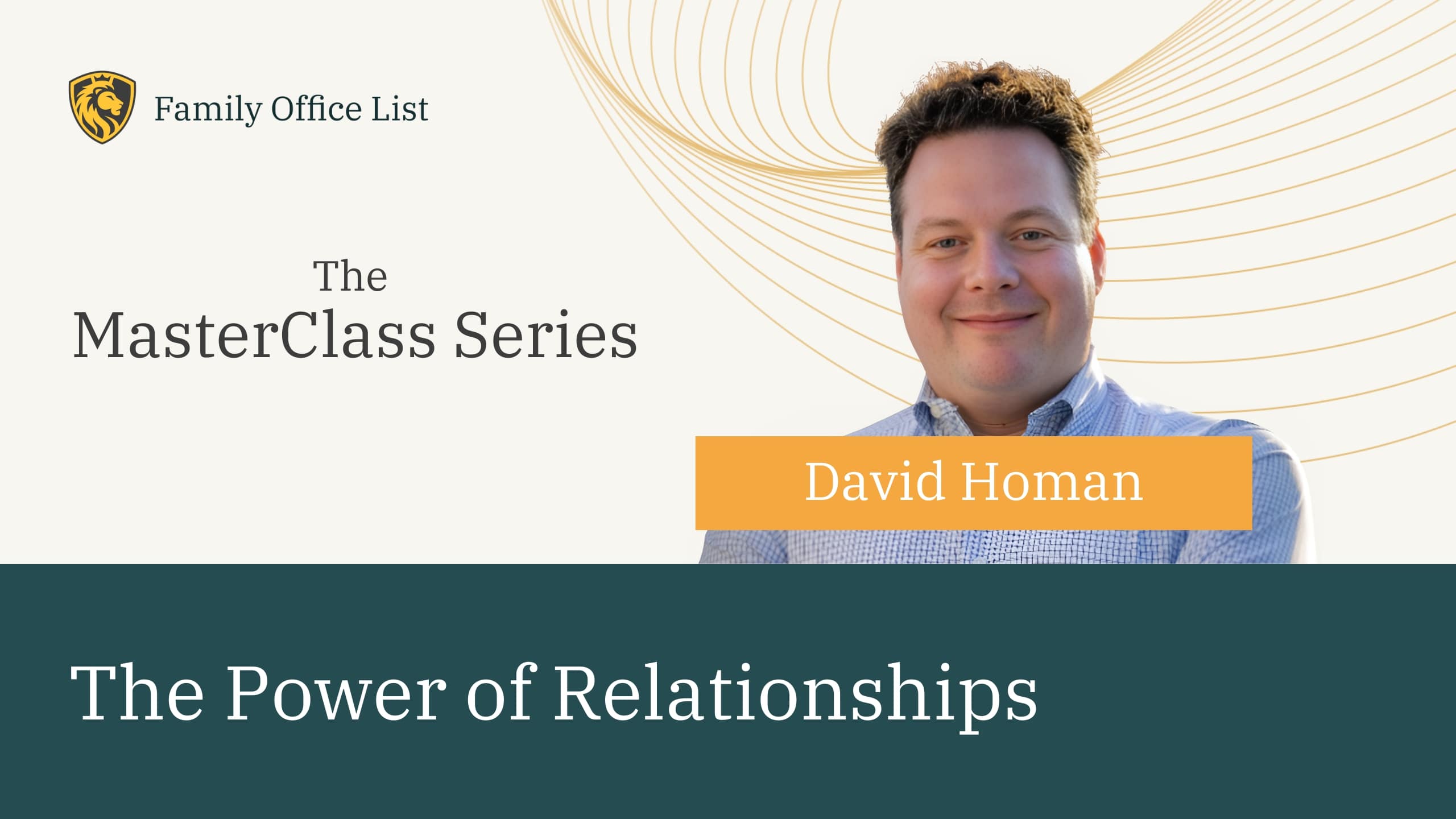 David Homan: The Power of Relationships