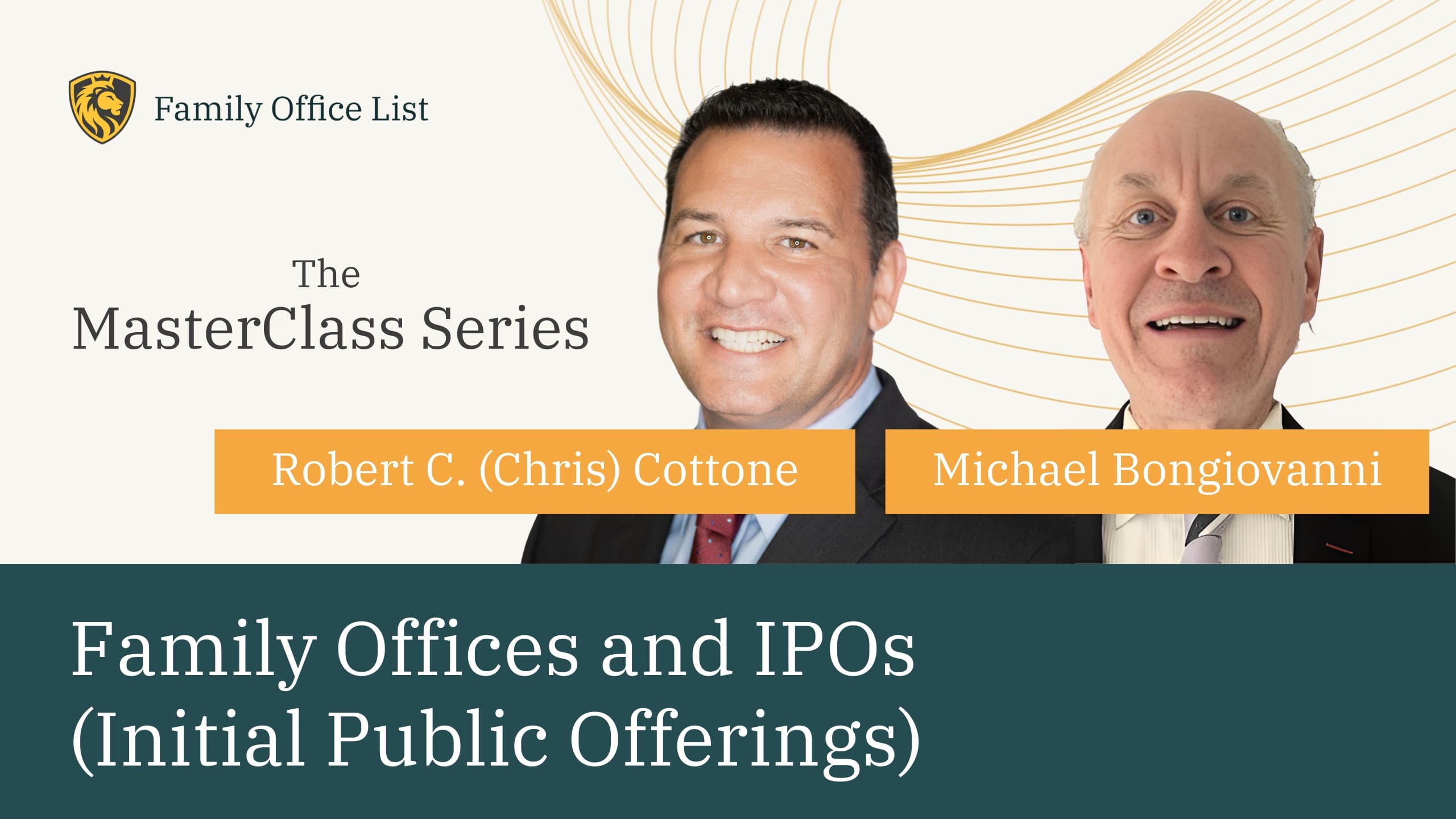 Michael Bongiovanni & Chris Cottone: Family Offices and IPOs