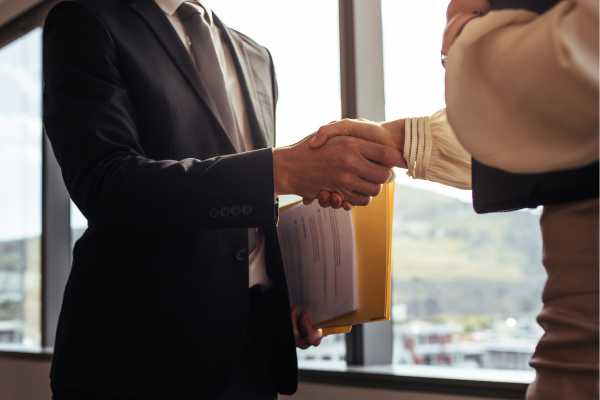 Venture capitalist discussing an opportunity with family office manager.