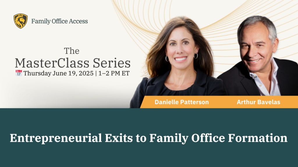 Entrepreneurial Exits to Family Office Formation